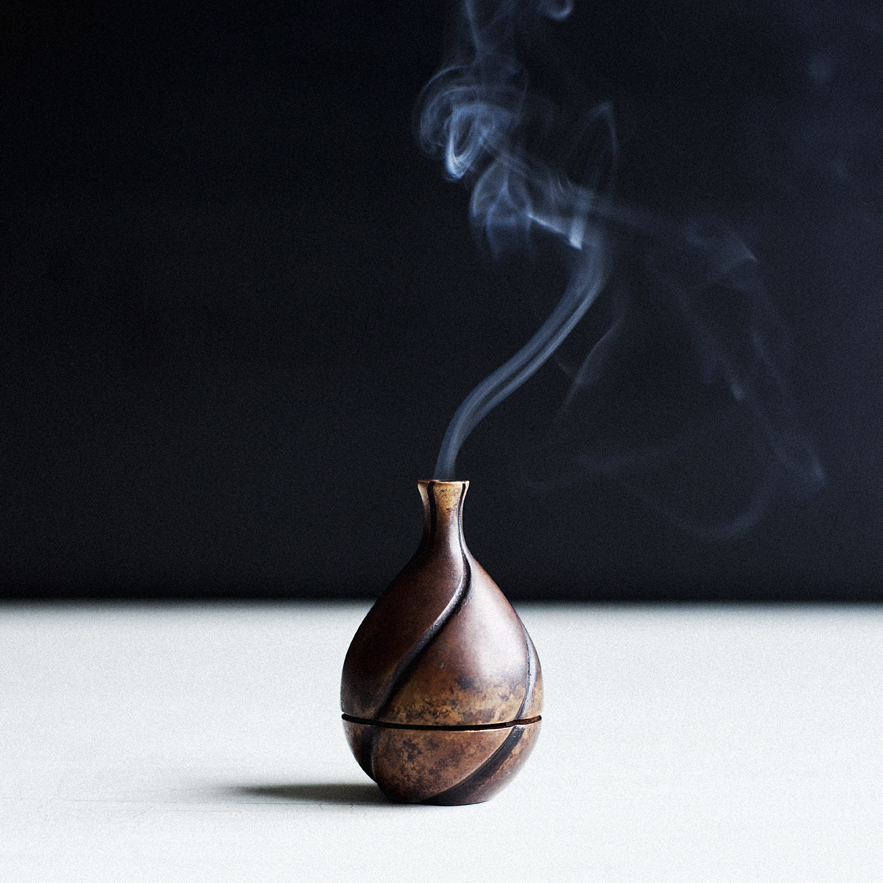 Alexander Lamont bronze Midori incense burner