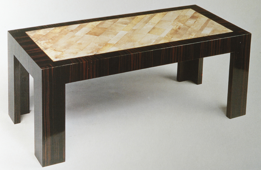 Shagreen covered table by Jean-Michel Frank image from Galuchat book by Jean Perfettini
