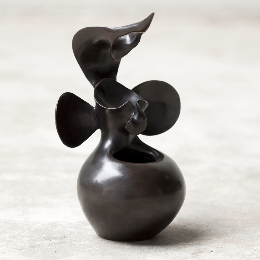 Alexander Lamont Black Orchid bronze vessel