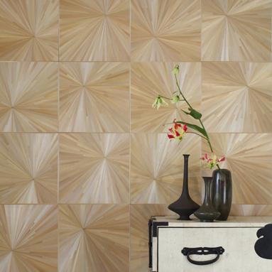 Alexander Lamont Le Mur Wall Paneling in Straw Marquetry